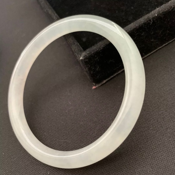 Certified Myanmar natural untreated icy jadeite bangle bracelet 53mm - Picture 1 of 12